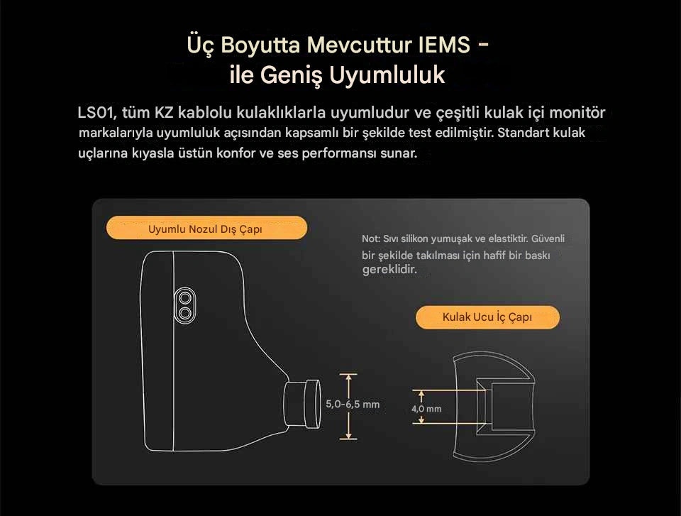 KZ LS01 Sıvı Silikon Uçları - Görsel 5